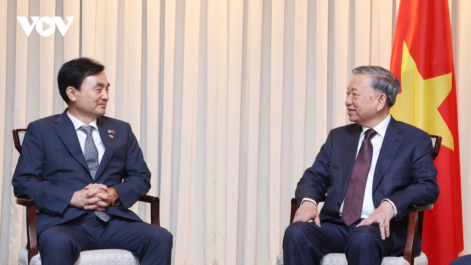 Tổng Bí thư Tô Lâm tiếp Chủ tịch Nhóm nghị sĩ hữu nghị Hàn Quốc - Việt Nam